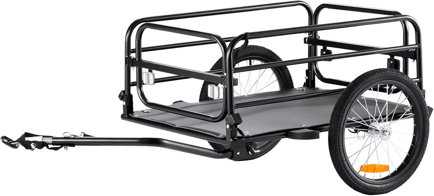 XMSJ Bike Cargo Trailer Heavy Duty Wagon With Hitch