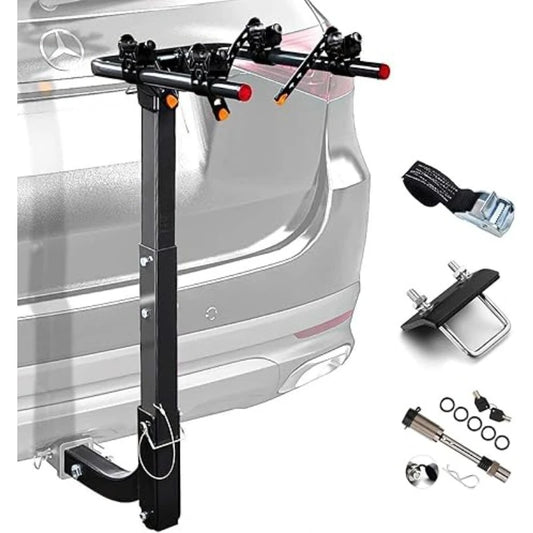 2 Bike Carrier Hitch Mount Rack For Cars SUV 2 Inch Receiver