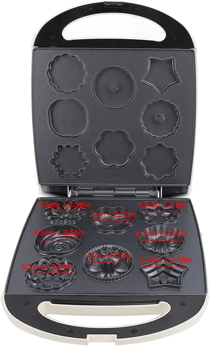 Iosn Pancake Maker 1000W 8 Hole Double Sided Heating Machine