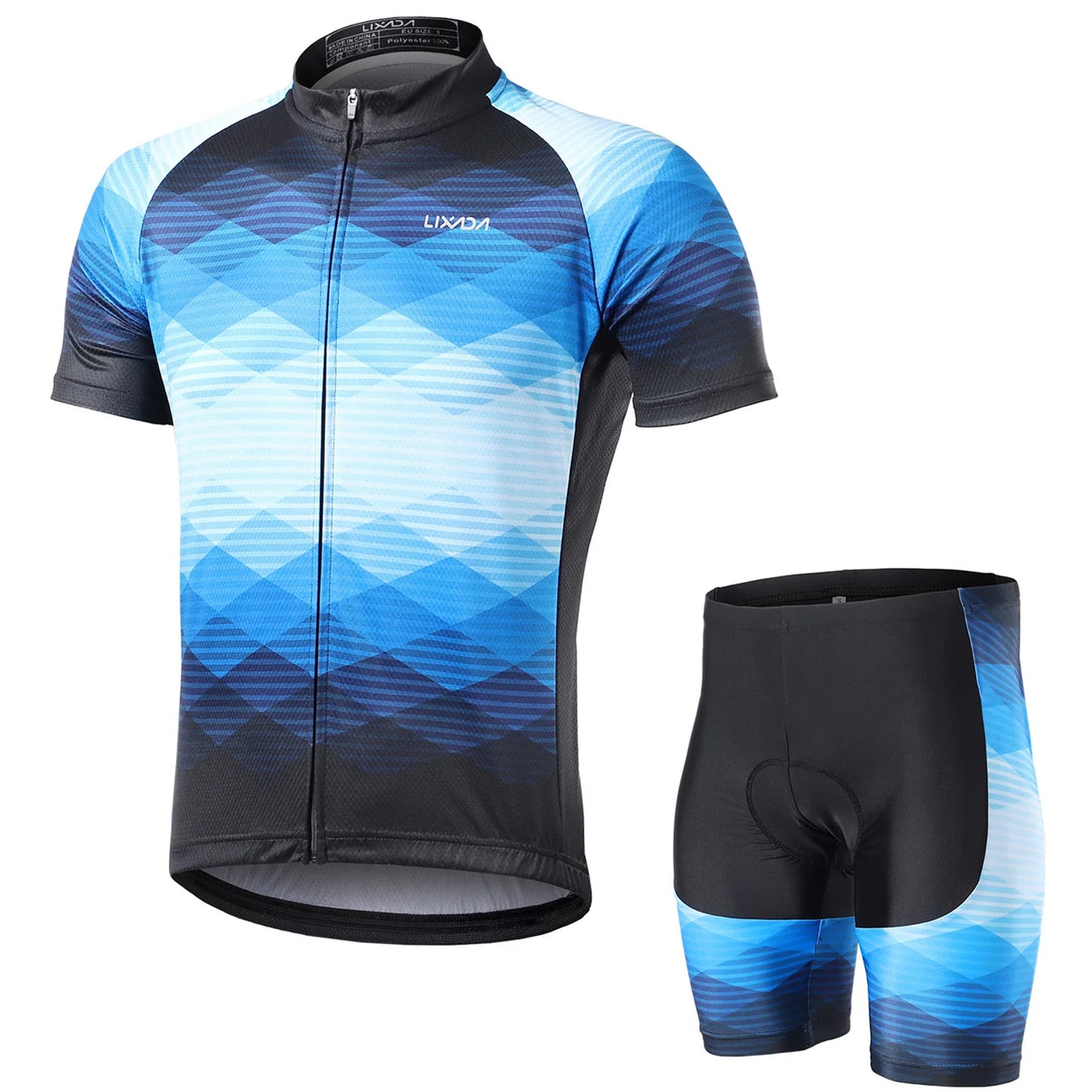 Lixada Men Cycle Jersey And Padded Shorts MTB Clothing Set
