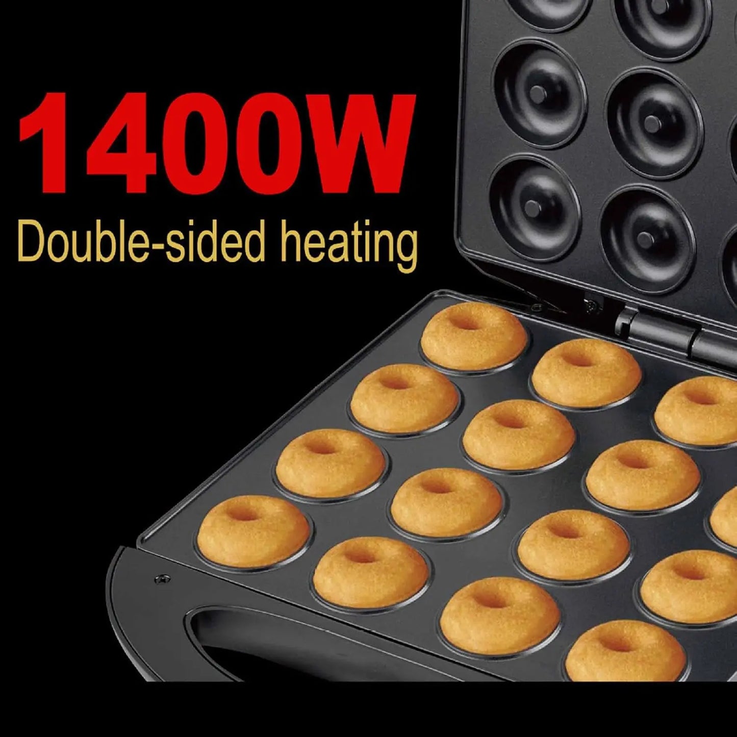 Iosn 16 Hole Donut Machine Double Door Electric Cake Pan