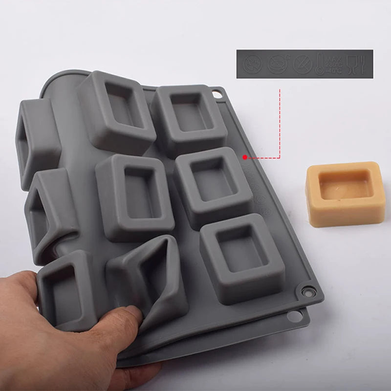 Hign-Concerned Square Donut Silicone Mold Chocolate Cakes