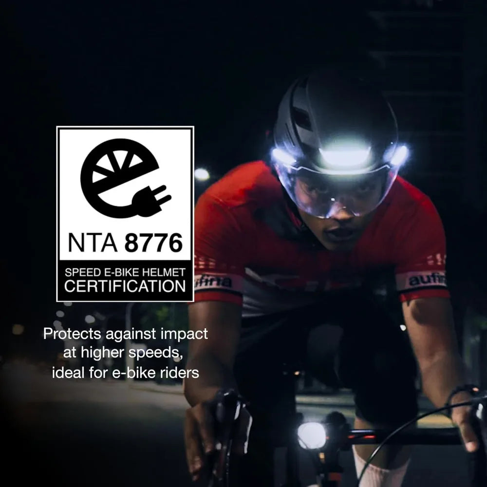 Hignconcerned Smart Bike Helmet With Front And Rear Leds