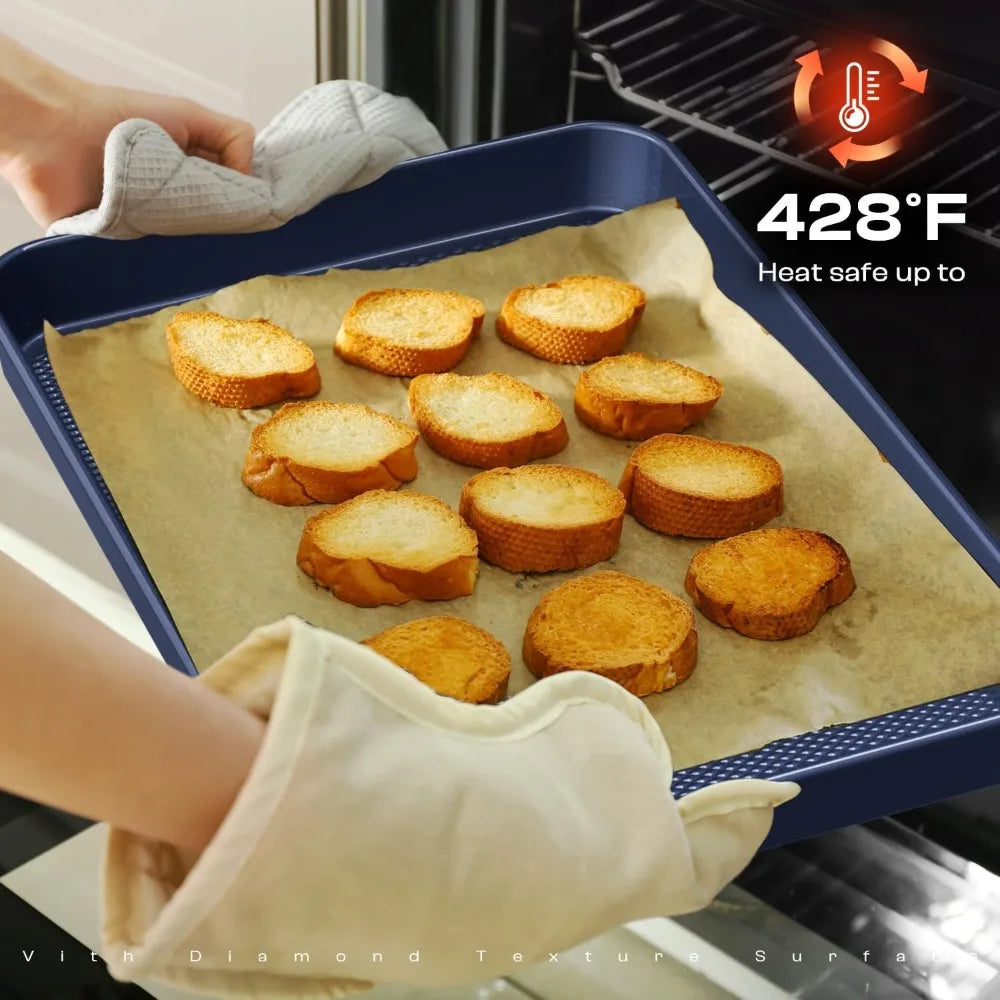 Nonstick Bakeware Set Baking Sheets And Cookie Pans