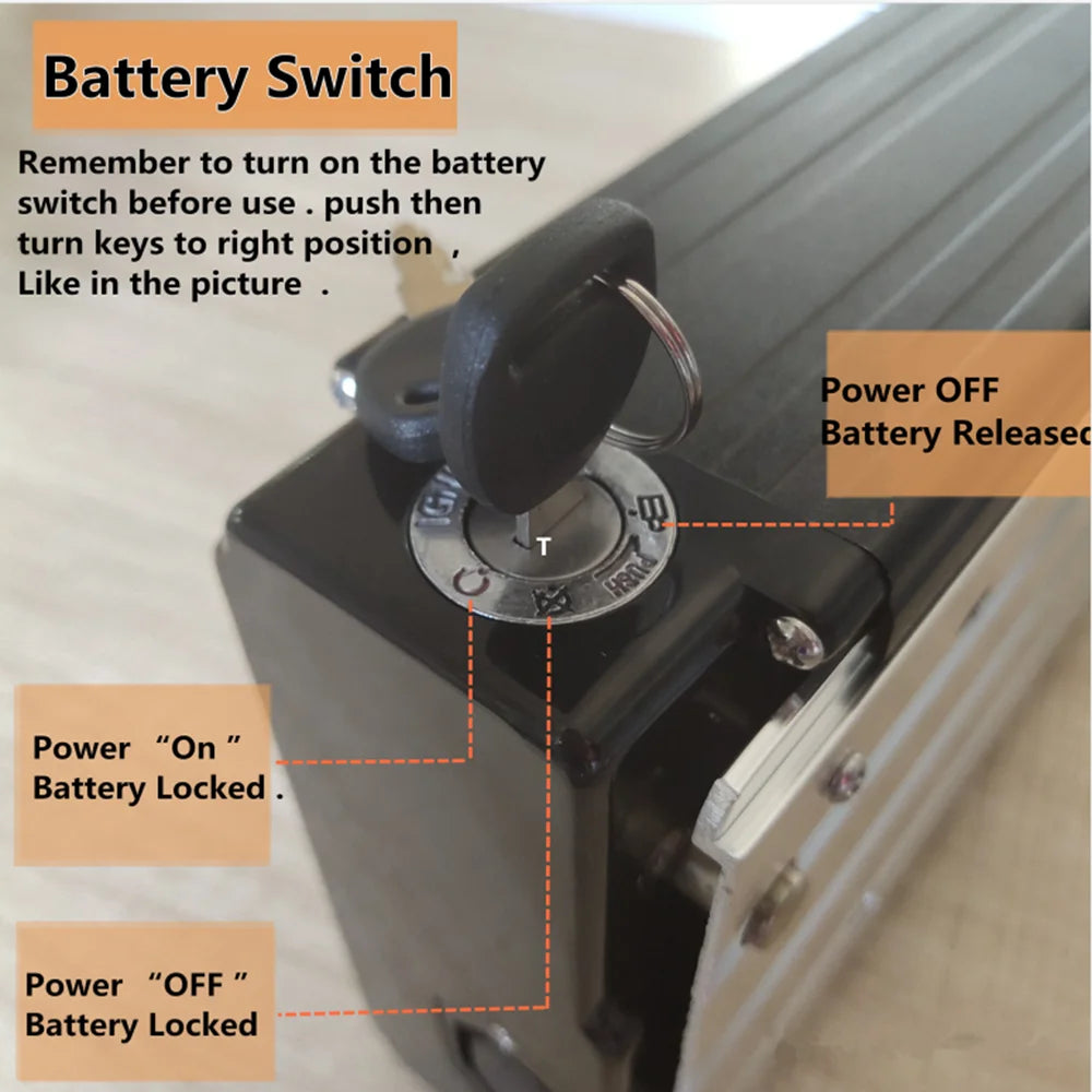 UnitPackPower Rear Rack Ebike Battery 48V 52V 27Ah
