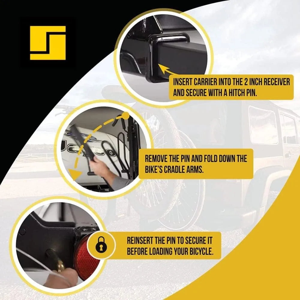 Hignconcerned Bike Carrier 2 Bike Hitch Mount For Car