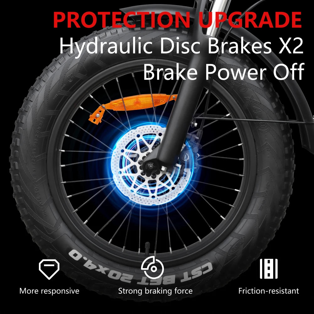 Huanci HX Q3 2000W Electric Fat Tire Ebike 48V 20Ah