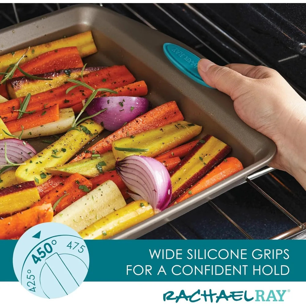 Cucina Nonstick Bakeware Set With Grips Bread Pan Cake Pan