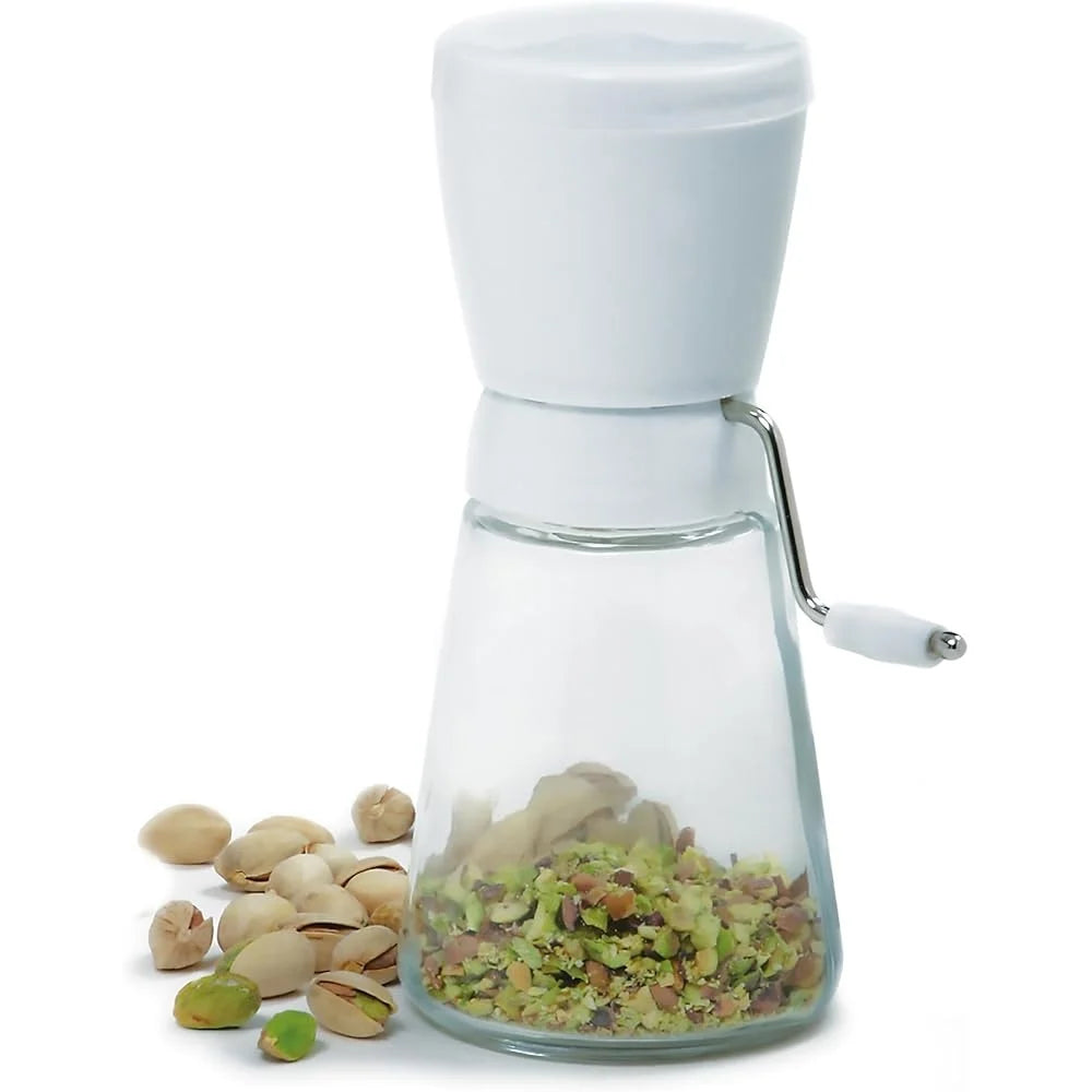 Nut Chopper Stainless Steel Blades Multipurpose Topping Chopper Nuts Cookies Ice Cream Desserts Easy to Use Hand Wash Only