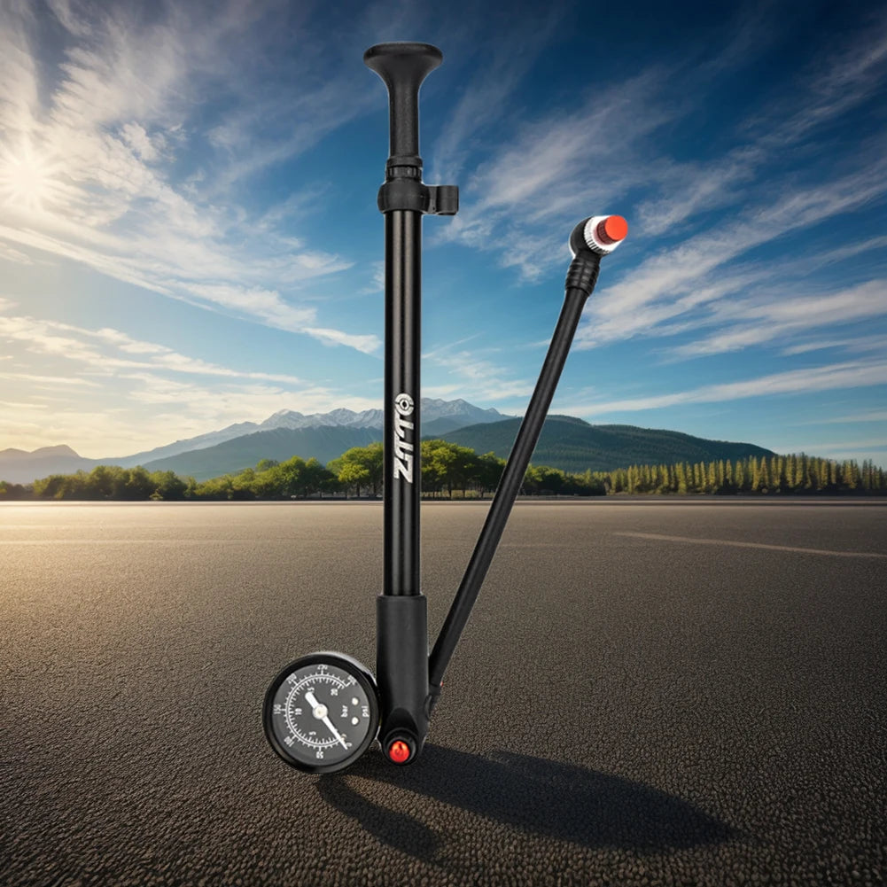 300 PSI Bicycle Pump With Gauge Schrader Presta Valve