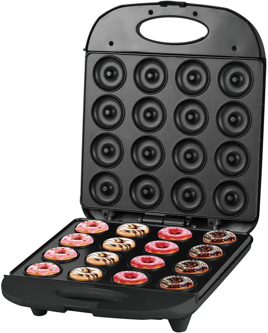 Iosn 16 Hole Donut Machine Double Door Electric Cake Pan