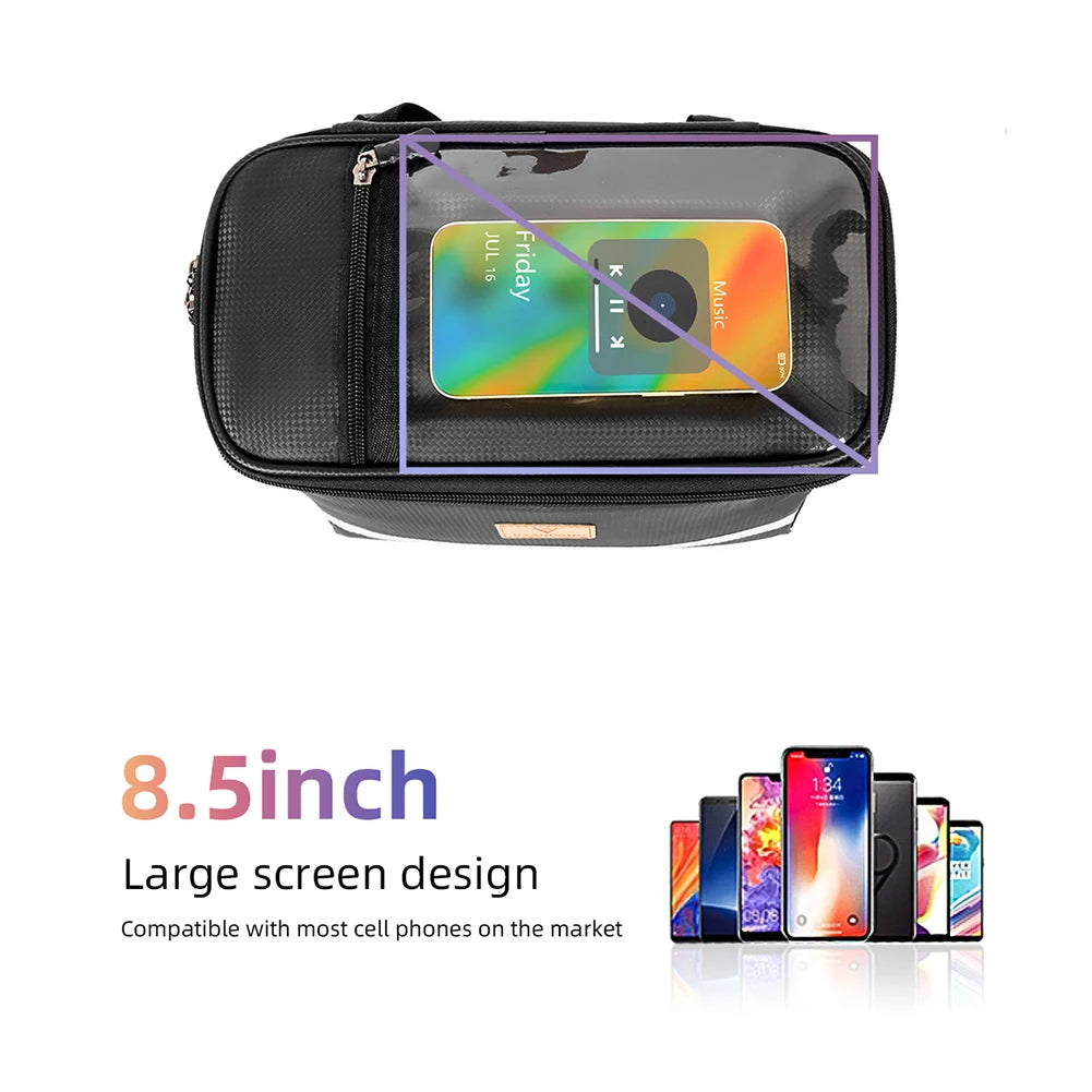 APWIKOGERH Front Bike Bag Waterproof Touch Screen Pouch