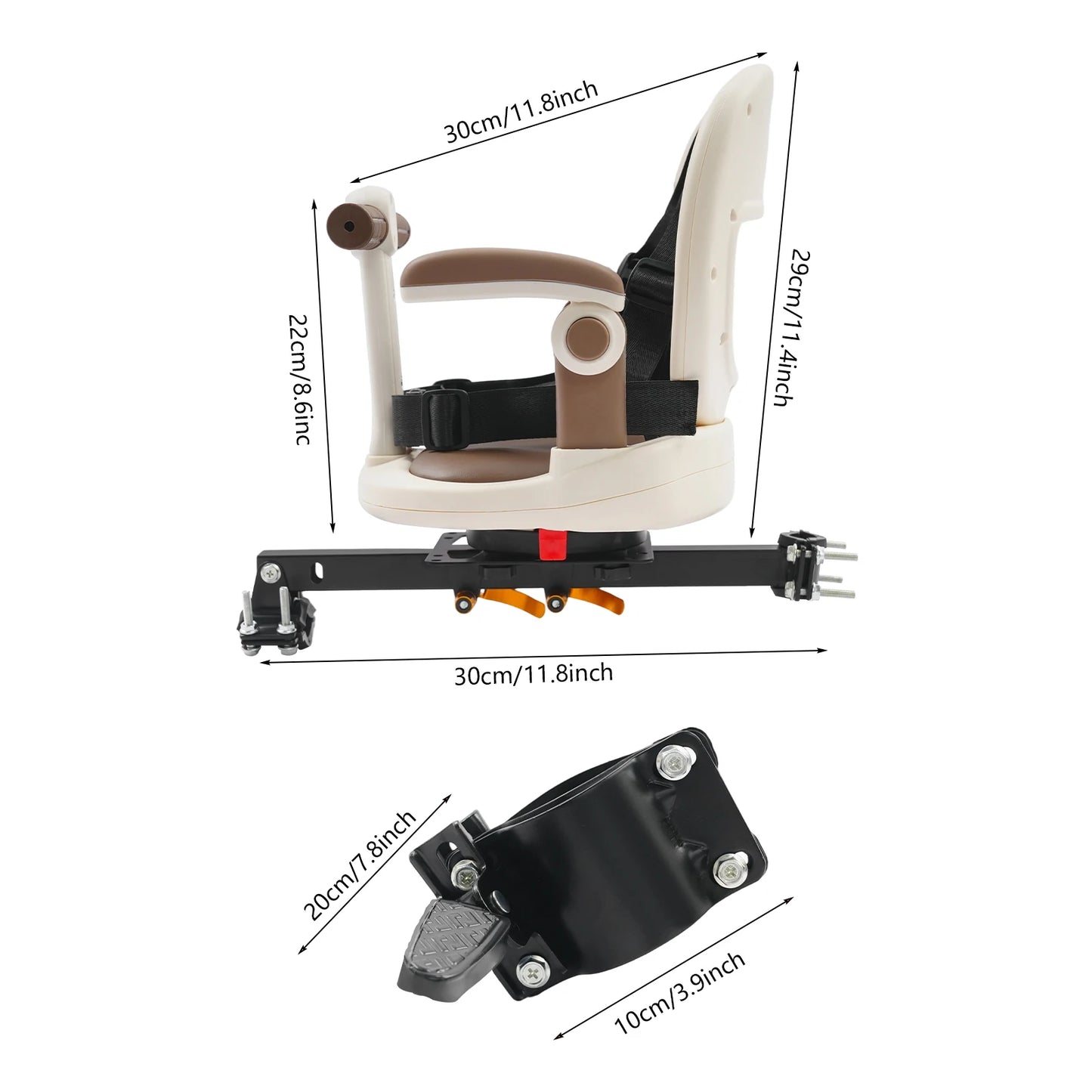 Front Mounted Kids Bicycle Seat For Ages Six Months